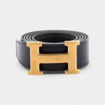 Hermès Grey Leather Belt Subtle Sophistication in Every Detail