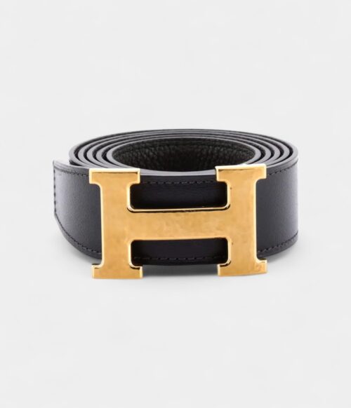 Hermès Grey Leather Belt Subtle Sophistication in Every Detail