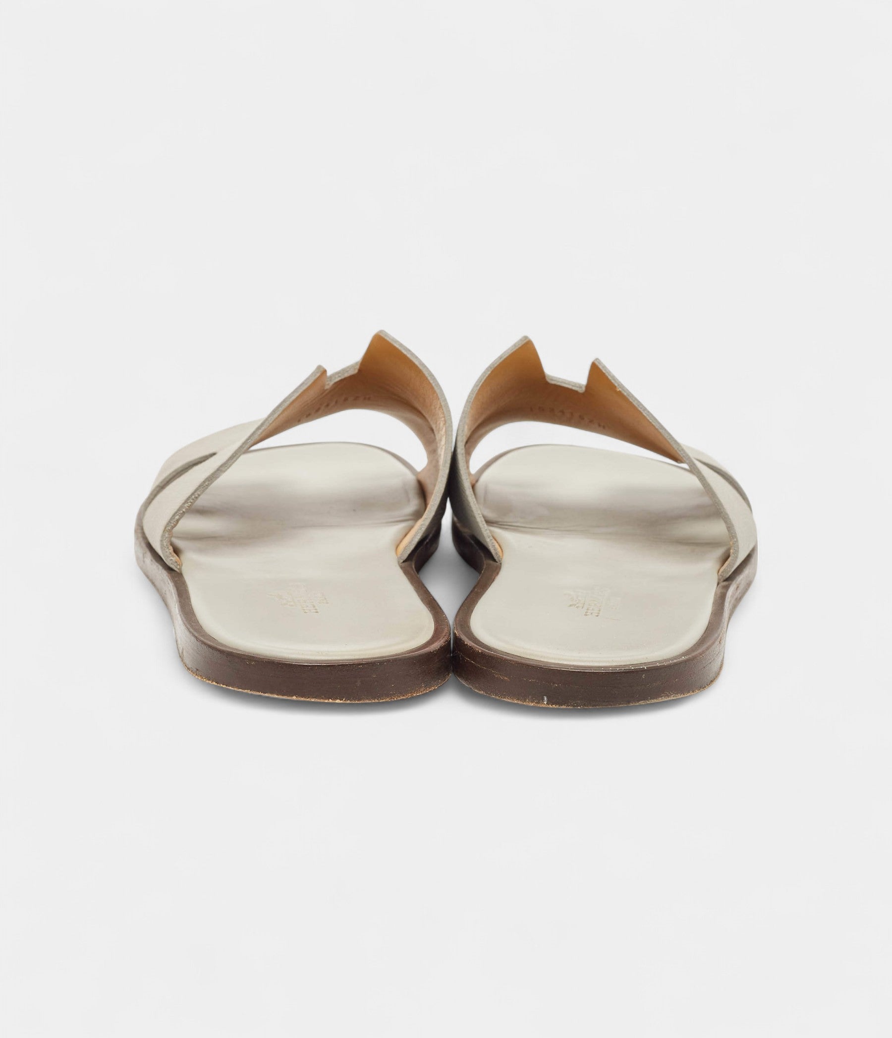 HermesGreyLeatherIzmirFlatSlides41EU_4.jpg Hermes Grey Leather Izmir Flat Slides 41 EU