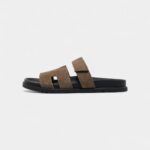 Hermès Grey Suede Chypre Sandals 43 EU