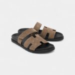 Hermès Grey Suede Chypre Sandals 43 EU