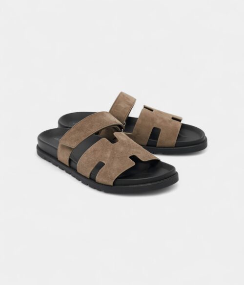 Hermès Grey Suede Chypre Sandals 43 EU