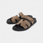 Hermès Grey Suede Chypre Sandals 43 EU