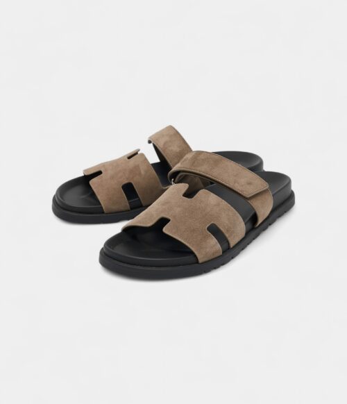 Hermès Grey Suede Chypre Sandals 43 EU