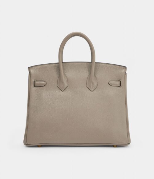 Hermès Gris Asphalt Novillo Birkin 25 Gold Hardware