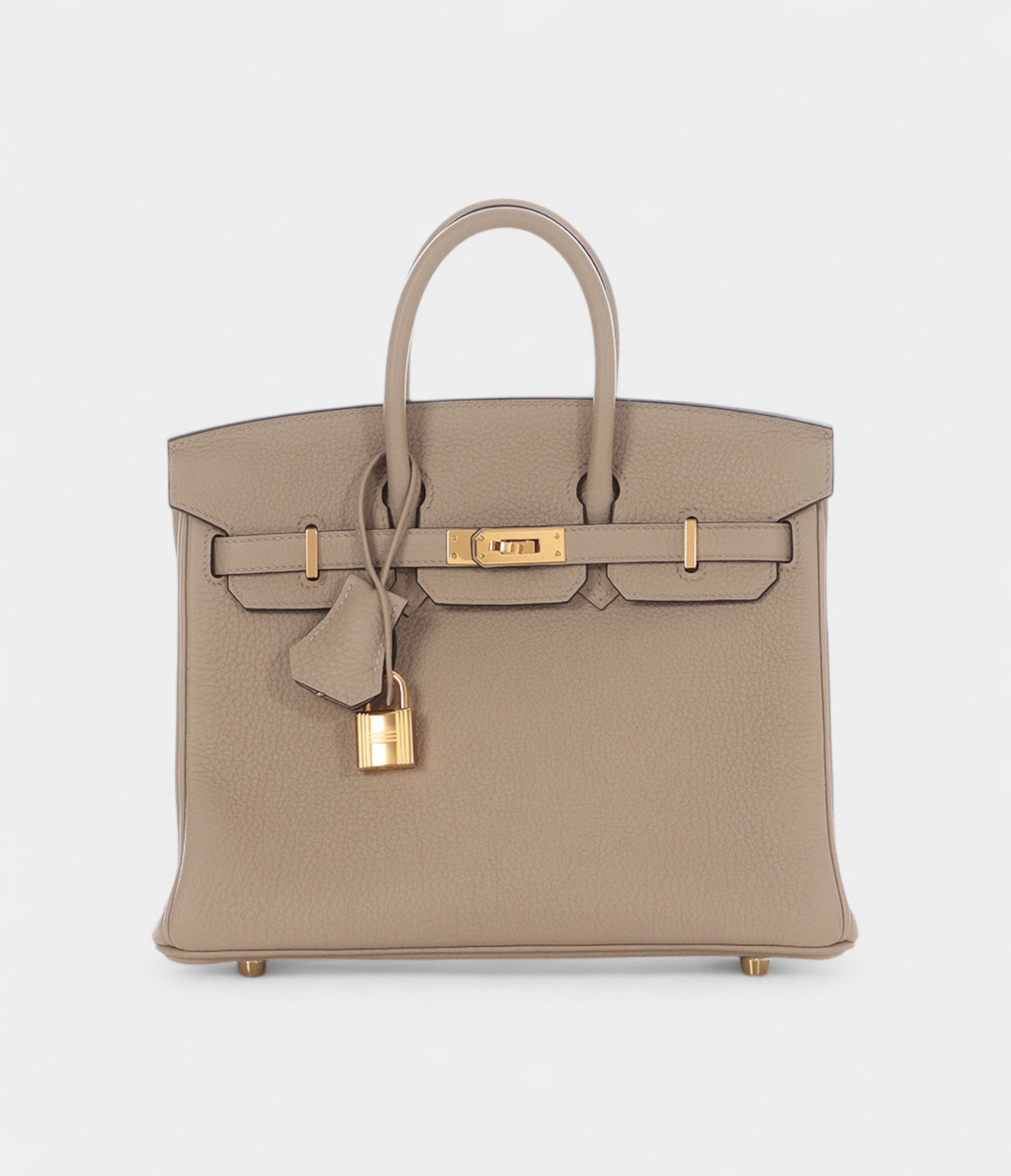 Hermès Gris Tourterelle Togo Birkin 25 Gold Hardware