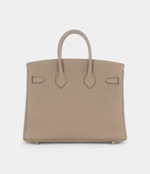 Hermès Gris Tourterelle Togo Birkin 25 Gold Hardware
