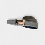 Hermès H Blue Leather Belt A Refined Pop of Color with Iconic Appeal