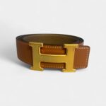 Hermès H Brown Leather Belt Classic Color, Iconic Design