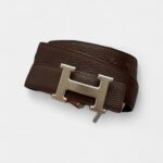 Hermès H Brown Leather Belt Classic Warmth with Iconic Style
