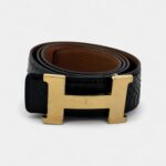 Hermès H Lizard Belt Exotic Elegance with Iconic Flair