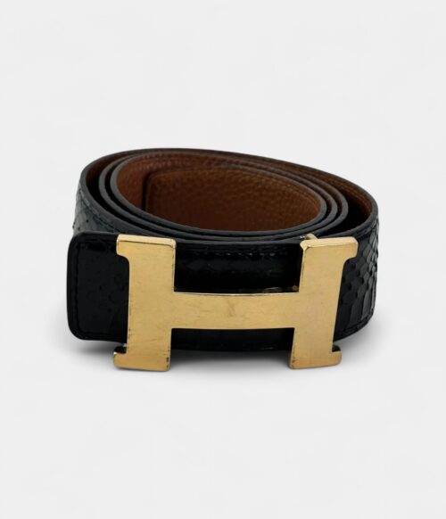Hermès H Lizard Belt Exotic Elegance with Iconic Flair