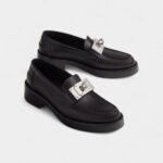 Hermes Hot Loafer Noir Calfskin Leather