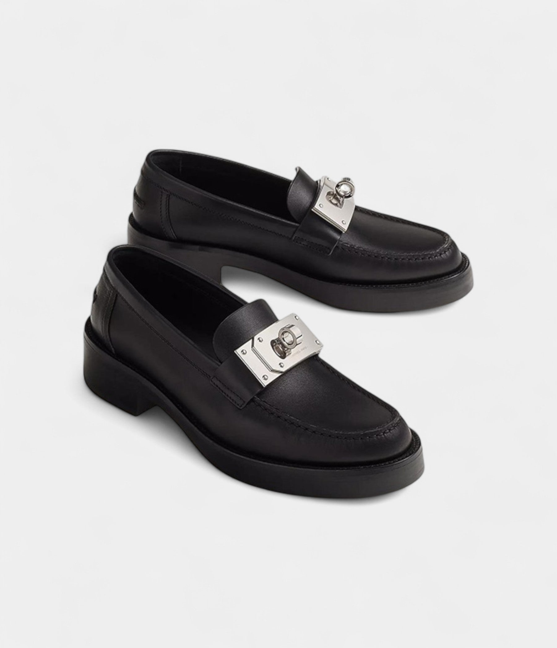 Hermes Hot Loafer Noir Calfskin Leather