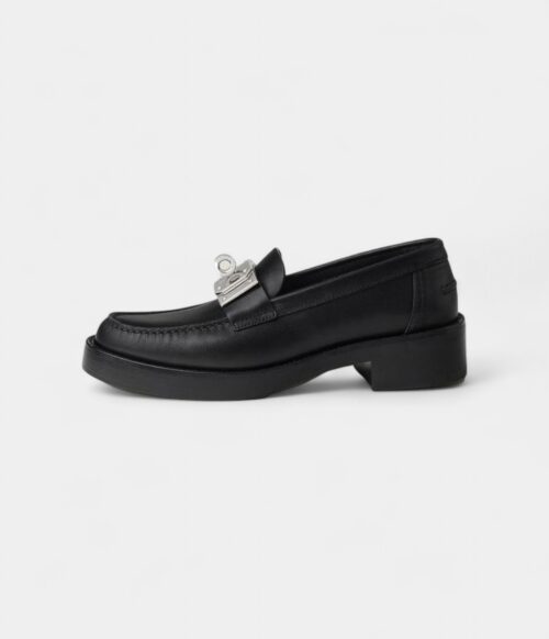 Hermes Hot Loafer Noir Calfskin Leather