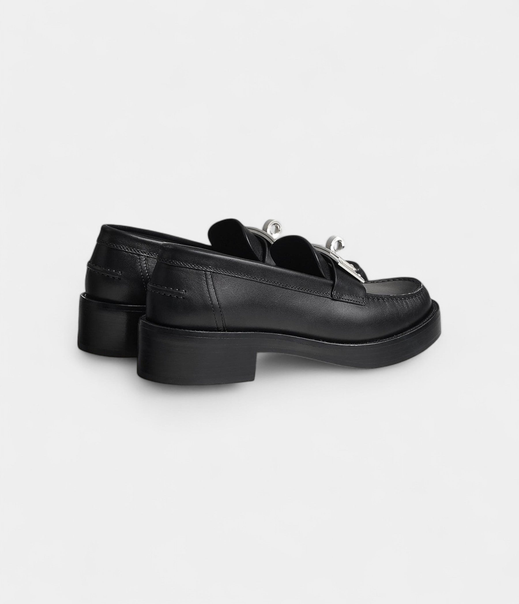 Hermes Hot Loafer Noir Calfskin Leather