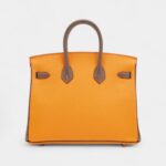 Hermès Jaune D'Or and Etain Bi-Color Epsom Birkin 25 Gold Hardware
