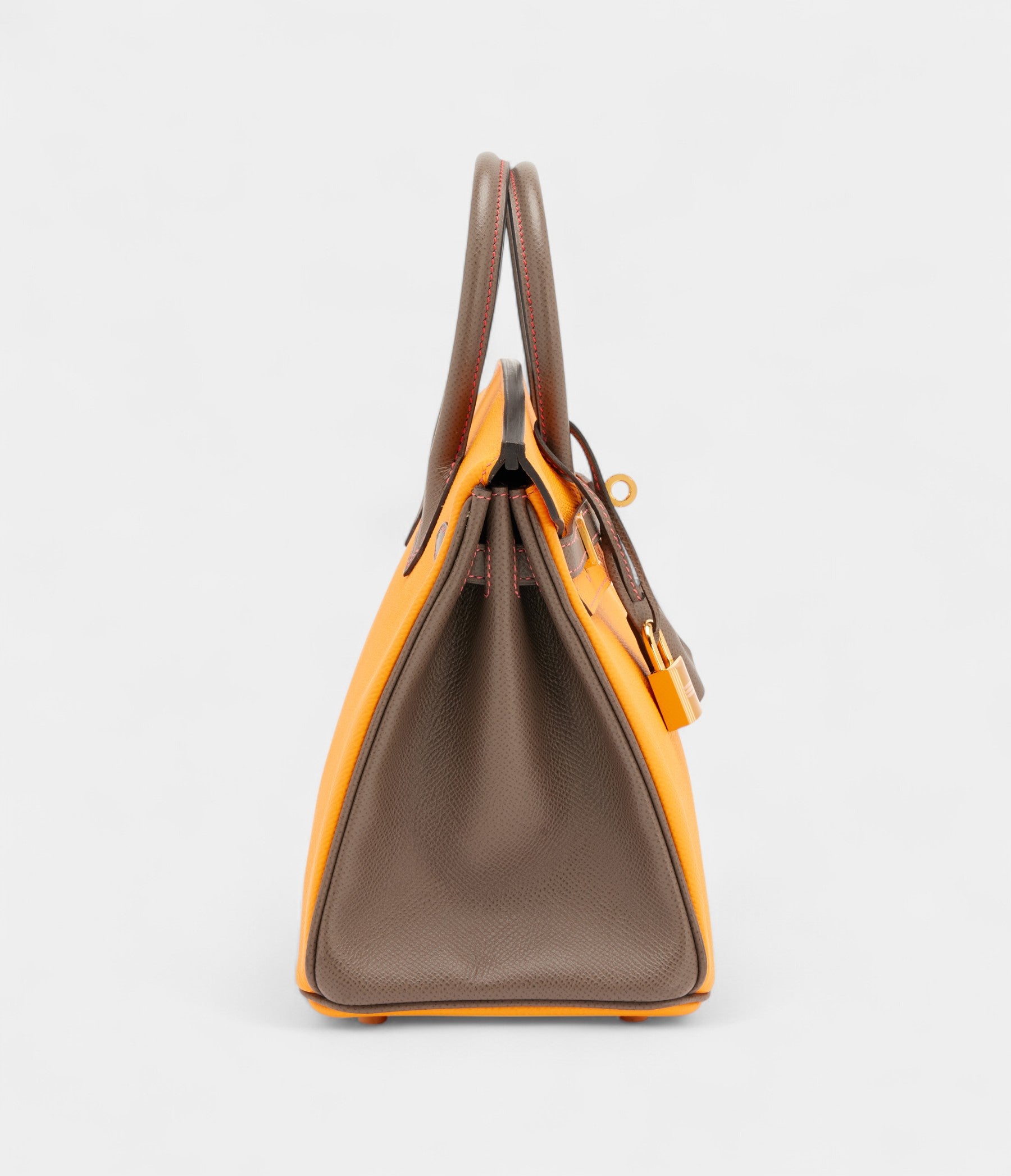 Hermès Jaune D'Or and Etain Bi-Color Epsom Birkin 25 Gold Hardware