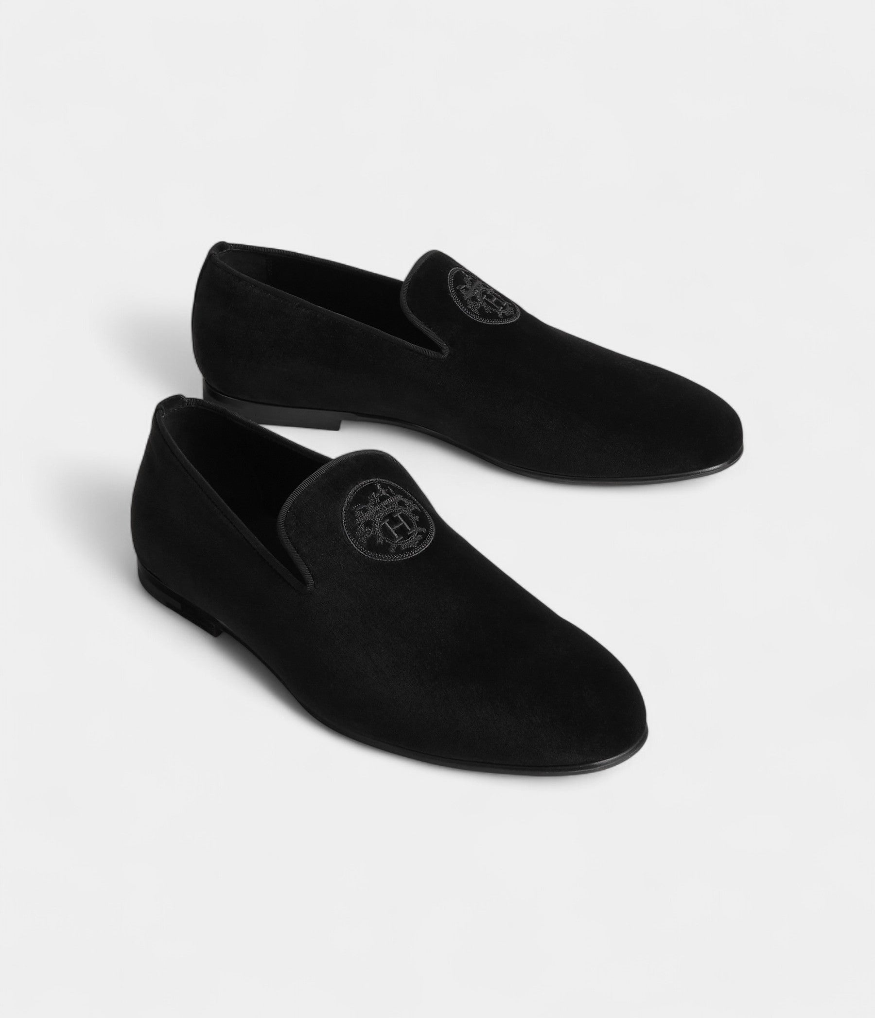 Hermès Kateo Loafer Velvet Sophistication with Signature Embroidery
