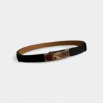 Hermès Kelly 18 Belt in Black Epsom Leather with Rose Gold Hardware