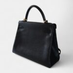 Hermes Kelly 32 Black Ardennes Gold Authentic Hardware