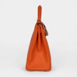 Hermes Kelly 32 Orange H Epsom Gold Hardware