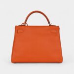 Hermes Kelly 32 Orange H Epsom Gold Hardware