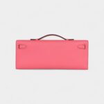 Hermès Kelly Cut Rose Azalee Swift Palladium Hardware