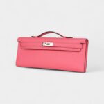 Hermès Kelly Cut Rose Azalee Swift Palladium Hardware
