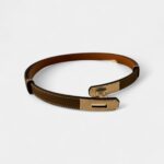 Hermès Kelly Leather Belt in Grey Understated Elegance, Redefined