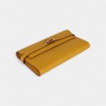 Hermès Kelly Long Wallet Jaune Ambre Epsom Gold Hardware