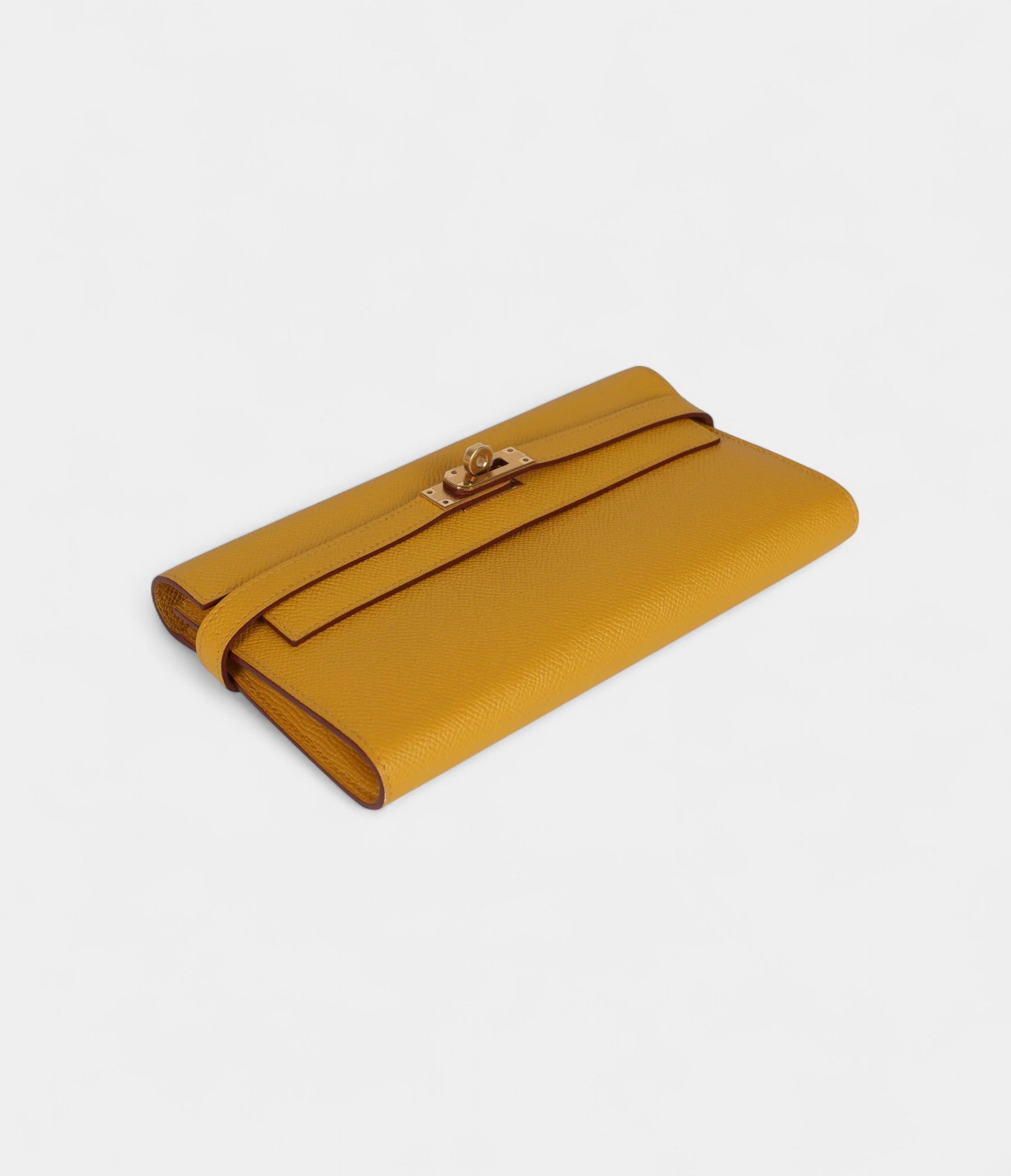 Hermès Kelly Long Wallet Jaune Ambre Epsom Gold Hardware