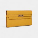 Hermès Kelly Long Wallet Jaune Ambre Epsom Gold Hardware