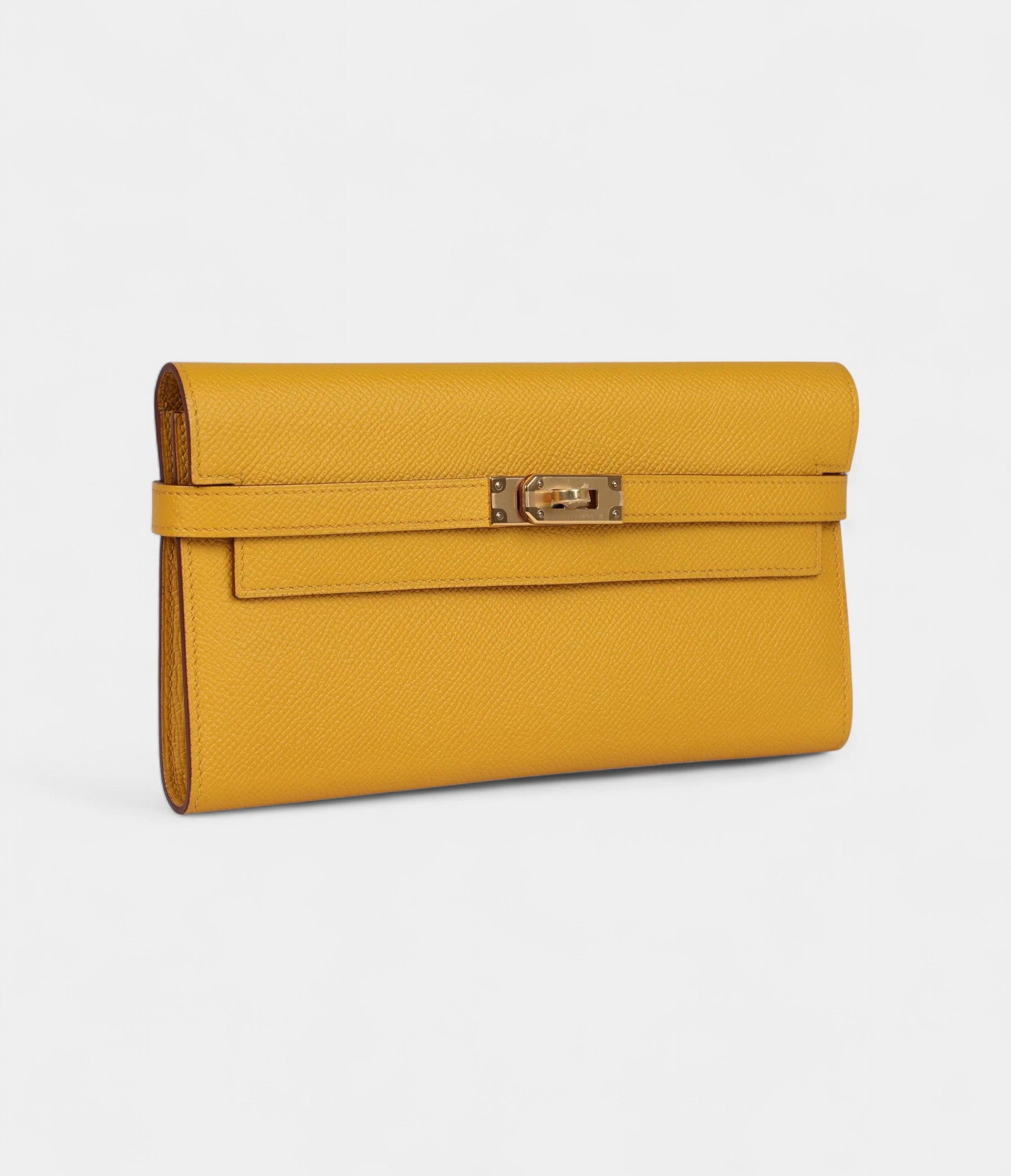Hermès Kelly Long Wallet Jaune Ambre Epsom Gold Hardware