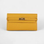 Hermès Kelly Long Wallet Jaune Ambre Epsom Gold Hardware
