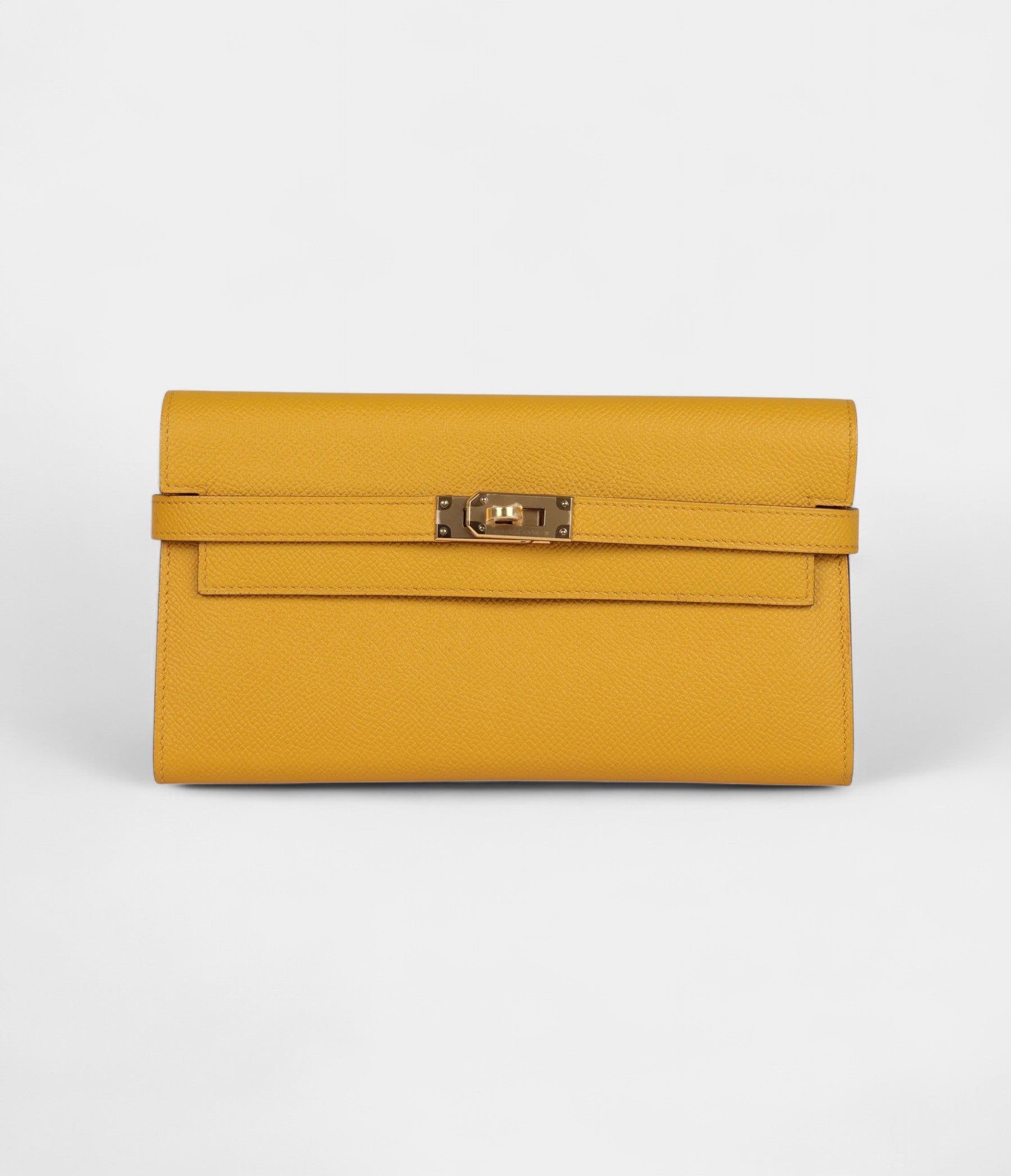 Hermès Kelly Long Wallet Jaune Ambre Epsom Gold Hardware