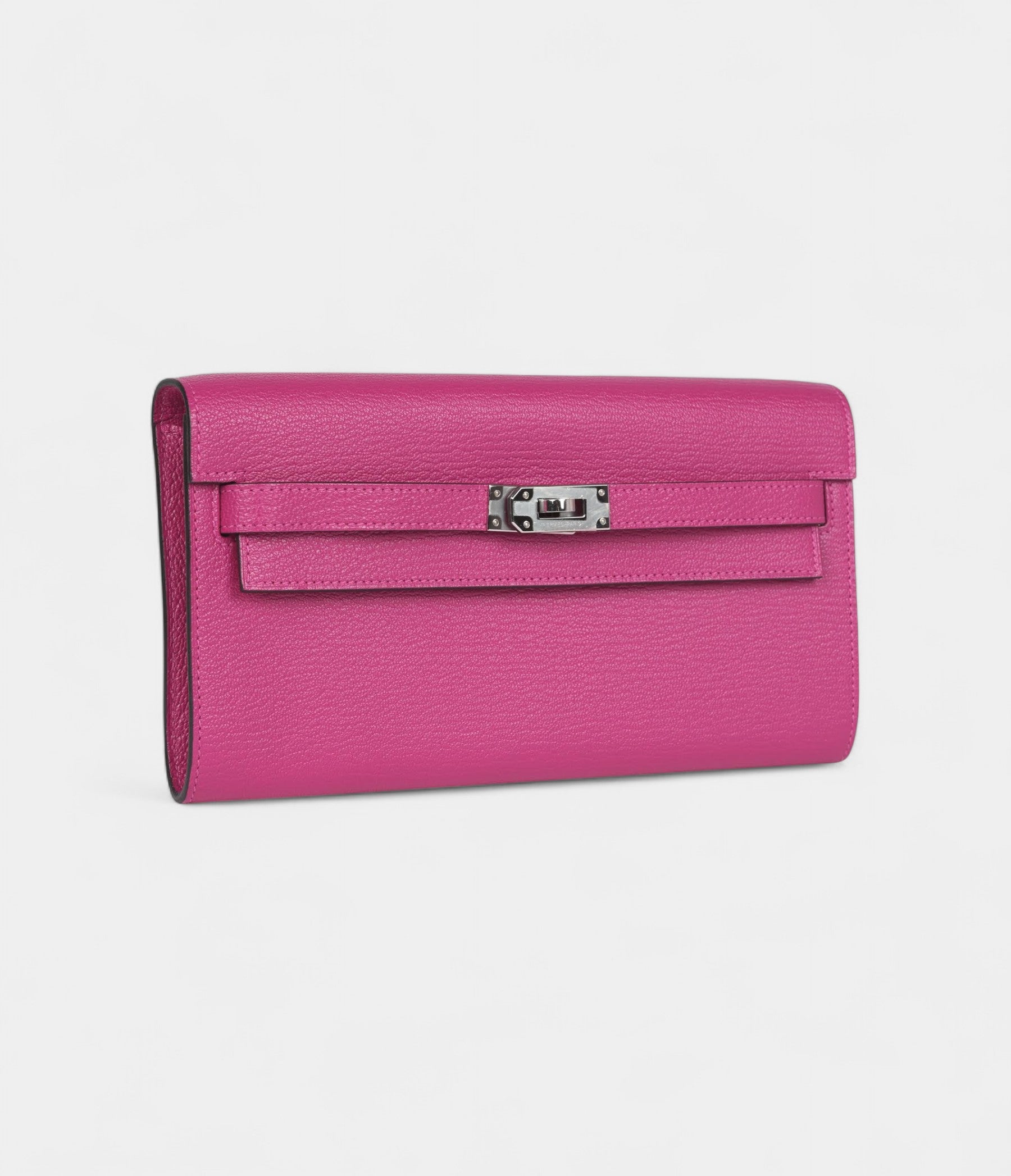Hermès Kelly Wallet To Go Rose Pourpre Chevre Palladium Hardware