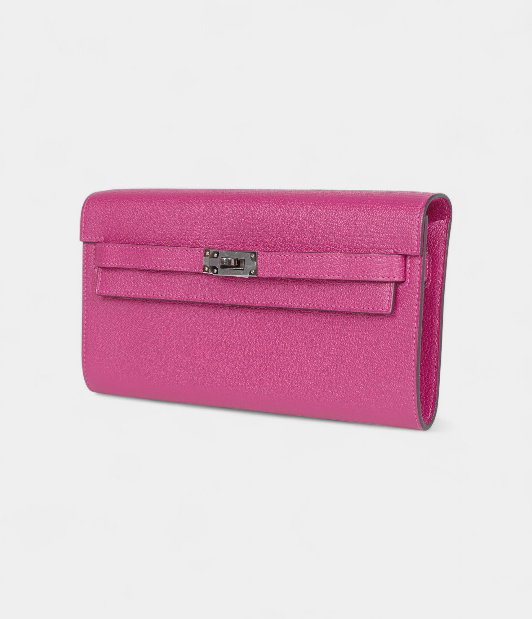 Hermès Kelly Wallet To Go Rose Pourpre Chevre Palladium Hardware