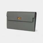 Hermès Kelly Pocket Long Wallet Gris Meyer Madame Gold Hardware