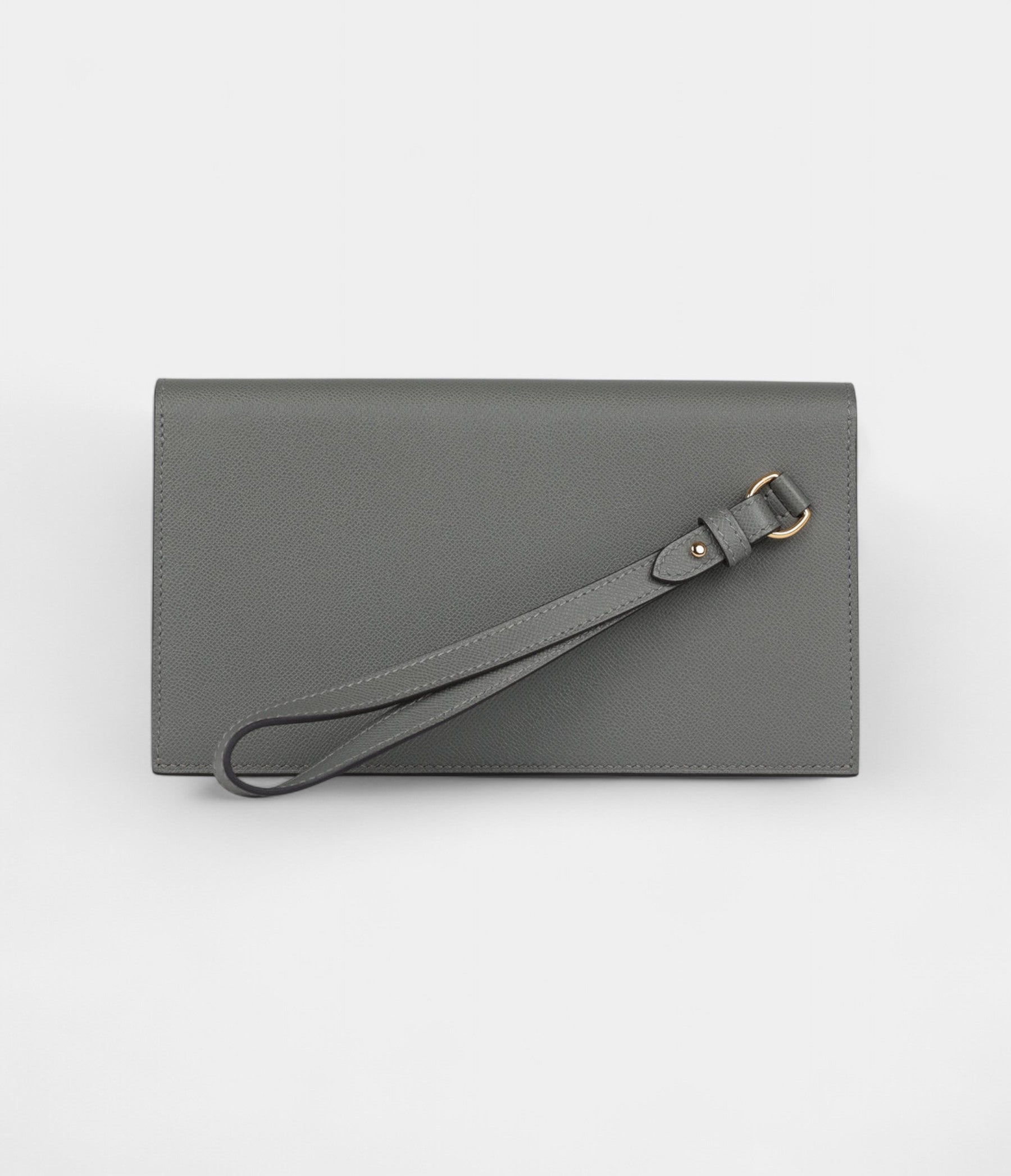 Hermès Kelly Pocket Long Wallet Gris Meyer Madame Gold Hardware