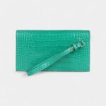 Hermès Kelly Pocket Long Wallet Vert Jade Shiny Alligator Gold Hardware