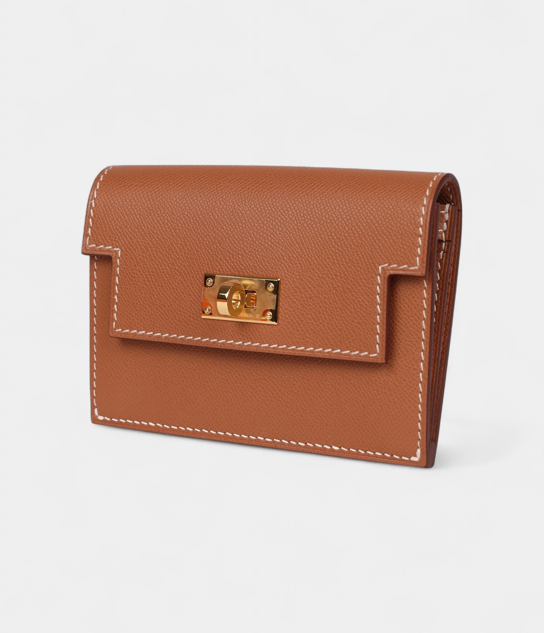 Hermès Kelly Pocket Slim Wallet Gold Epsom Gold Hardware