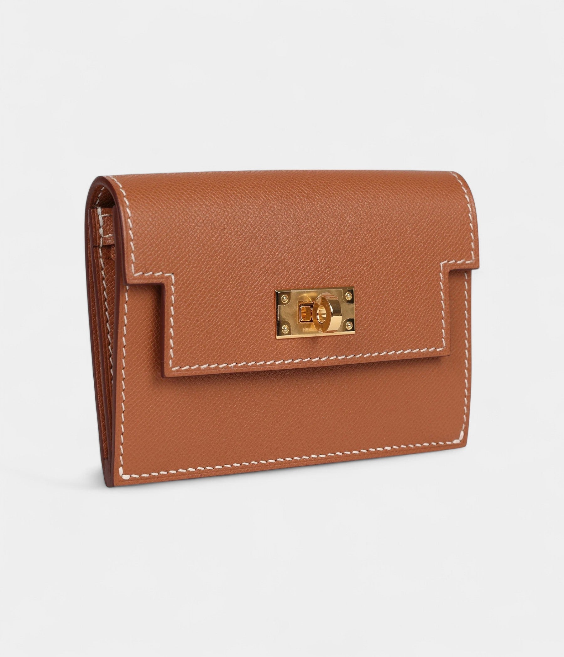 Hermès Kelly Pocket Slim Wallet Gold Epsom Gold Hardware