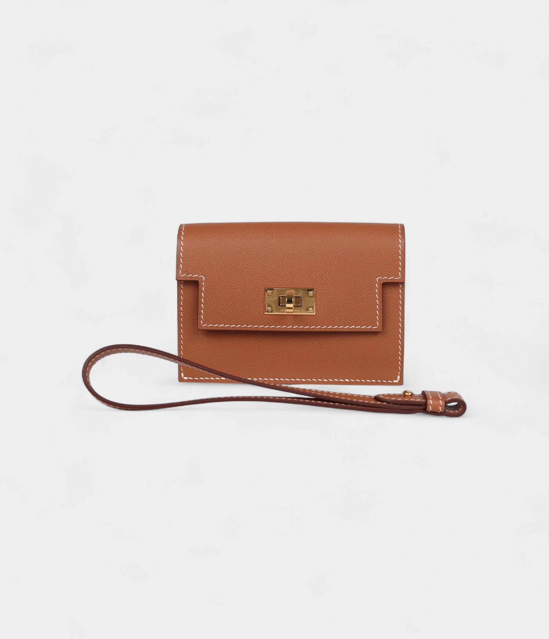 Hermès Kelly Pocket Slim Wallet Gold Epsom Gold Hardware