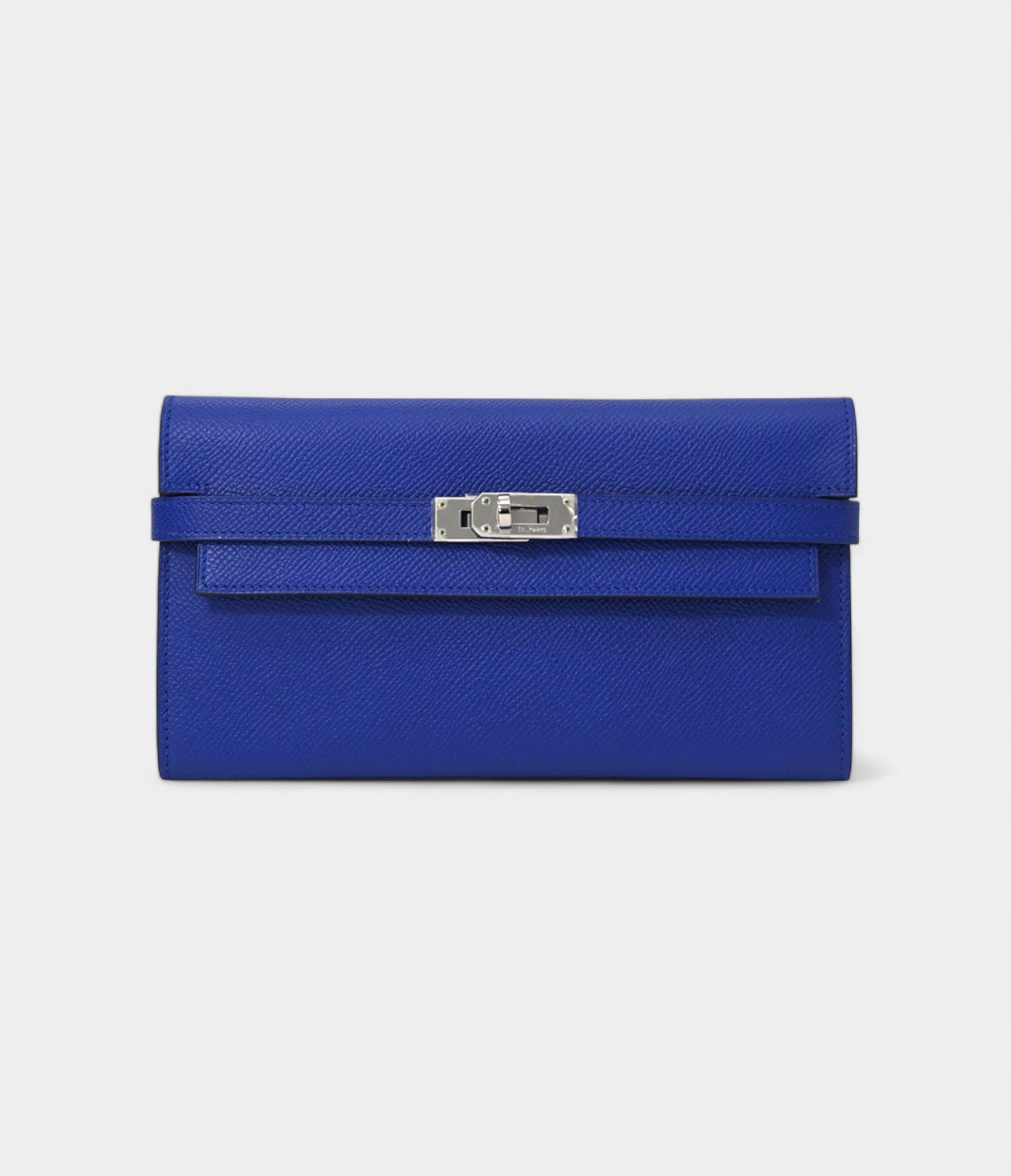 Hermès Kelly Wallet Electric Blue Epsom Leather Palladium Hardware