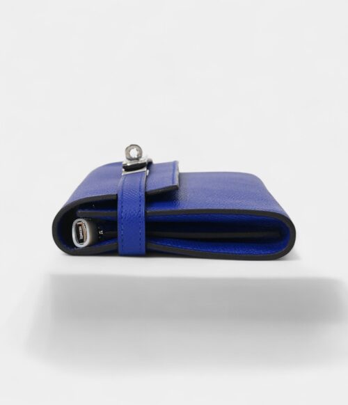 Hermès Kelly Wallet Electric Blue Epsom Leather Palladium Hardware