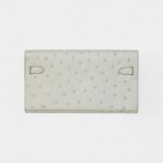 Hermès Kelly Wallet Gris Perle Ostrich Gold Hardware