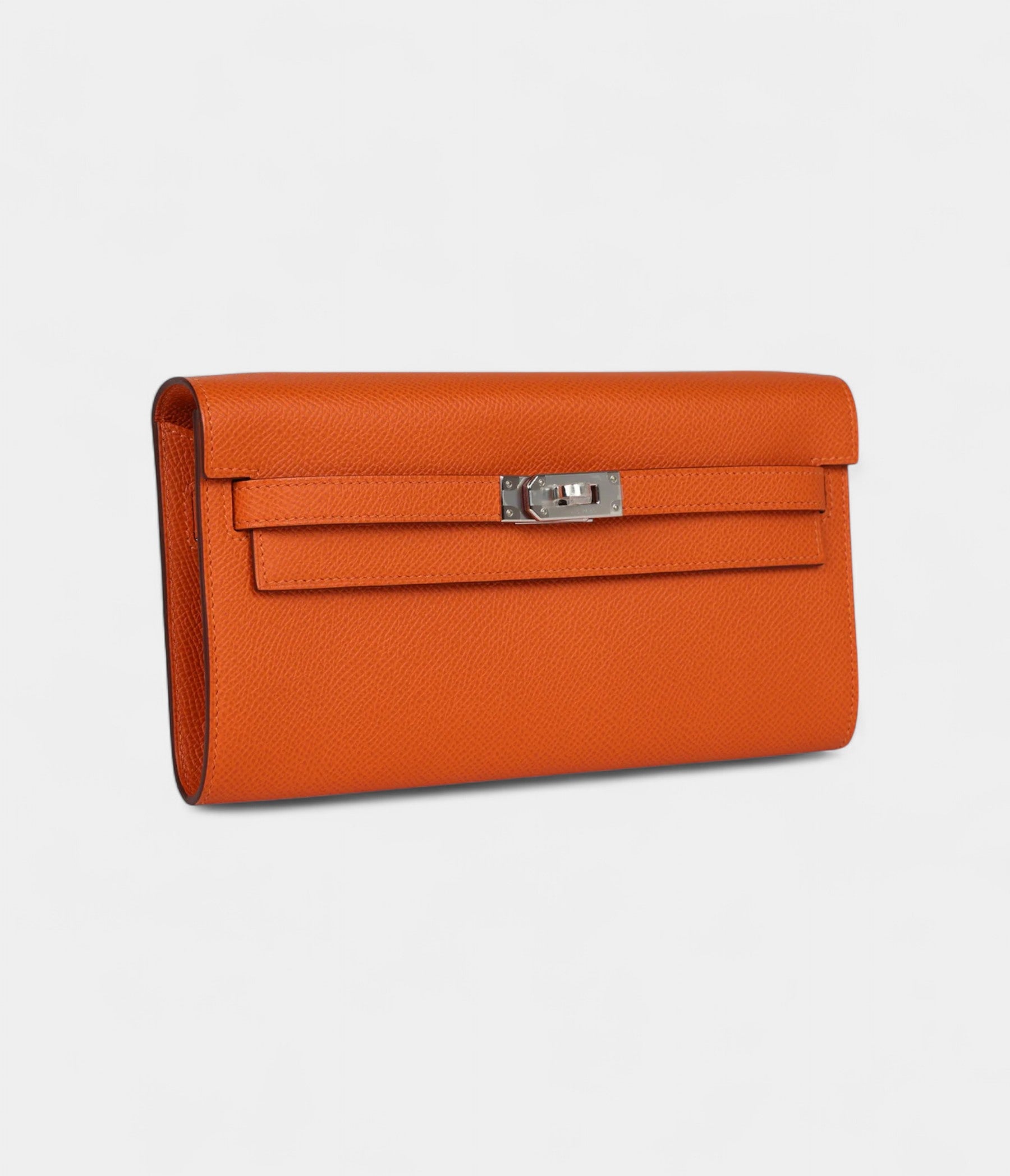 Hermès Kelly Wallet Orange Epsom Palladium Hardware