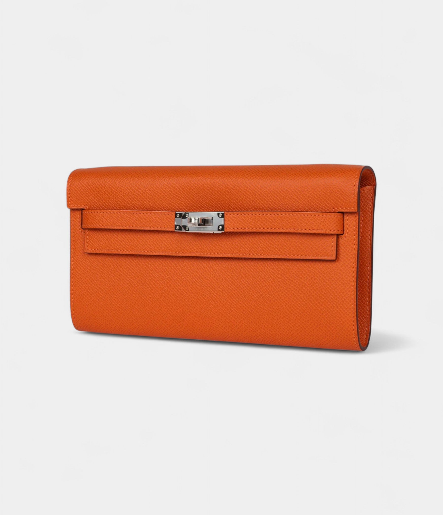 Hermès Kelly Wallet Orange Epsom Palladium Hardware