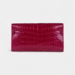 Hermès Kelly Wallet Rose Pourpre Shiny Alligator Palladium Hardware